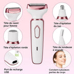 Kit de Rasage 4-en-1 Rechargeable – Soin Complet Sans Irritations
