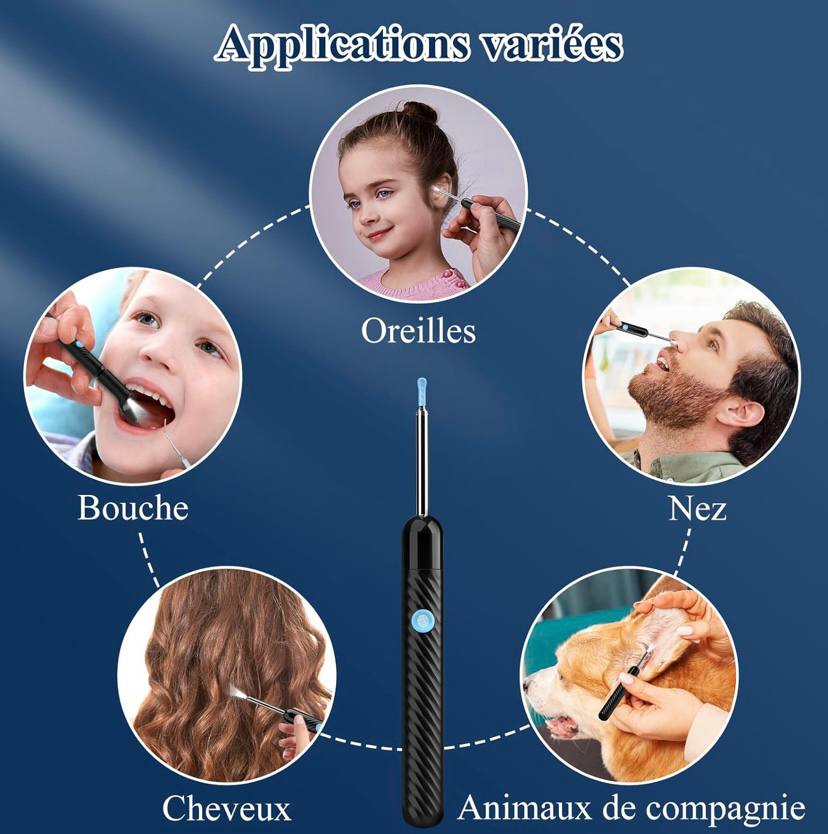 Cure-Oreilles Visuel HD – Nettoyage Précis & Sécurisé