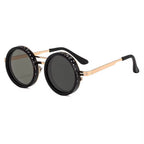 Lunette de soleil 2 en 1 : montures dorées